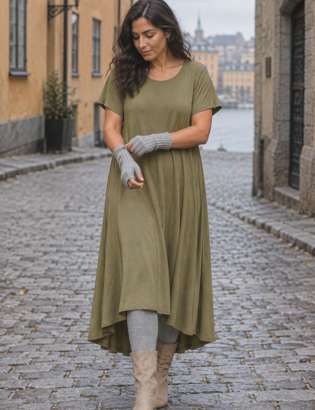 Rättar till en handske