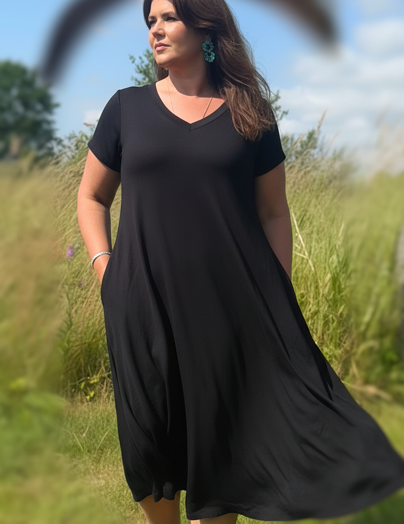 Svart V-Neck 2