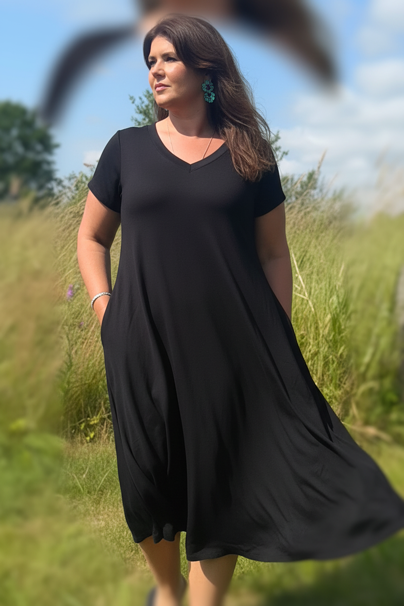 Svart V-Neck 2