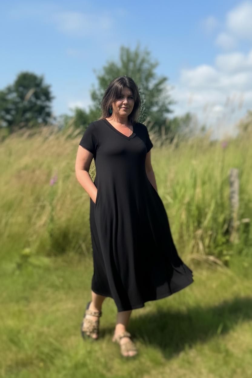 Svart V-Neck 2