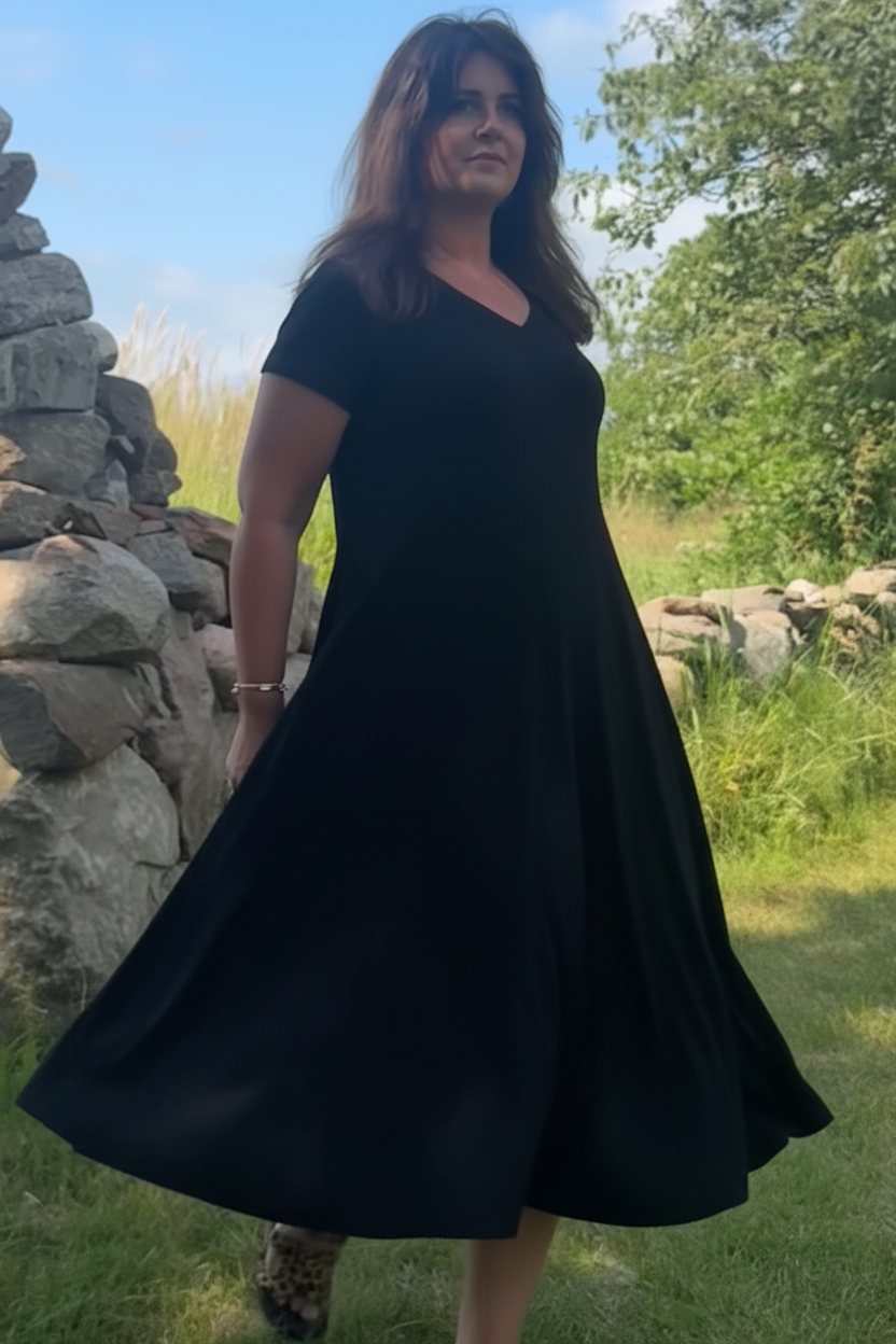 Svart V-Neck 4
