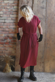 Vinröd Klänning Roxy Maroon